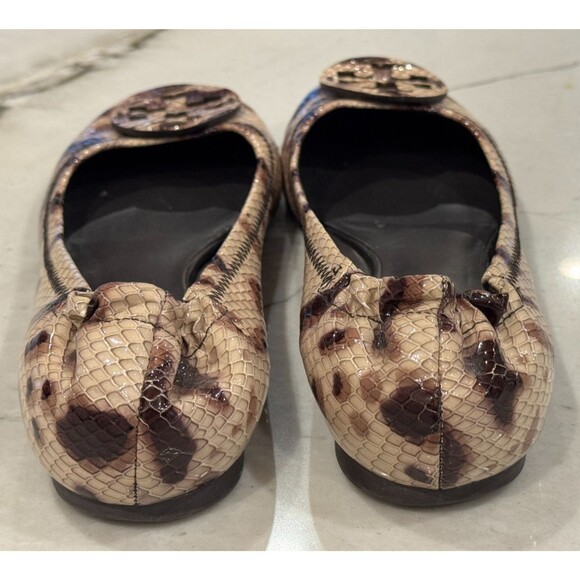 Tory Burch Women's Snake Print Flat Ballerina Shoes, Size 8M - Picture 4 of 6